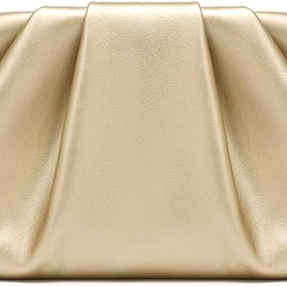 Fashion Cloud Shape Evening Clutch - Lightweight Women's Fold Leather Handbag - Picture 1 of 7